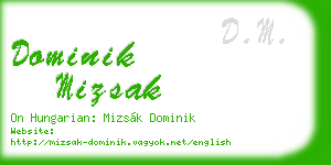 dominik mizsak business card